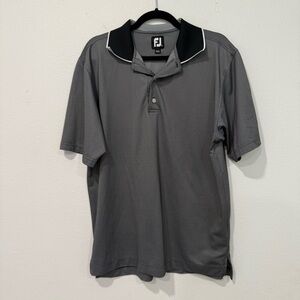 Footjoy Men’s Gray Black Polo M